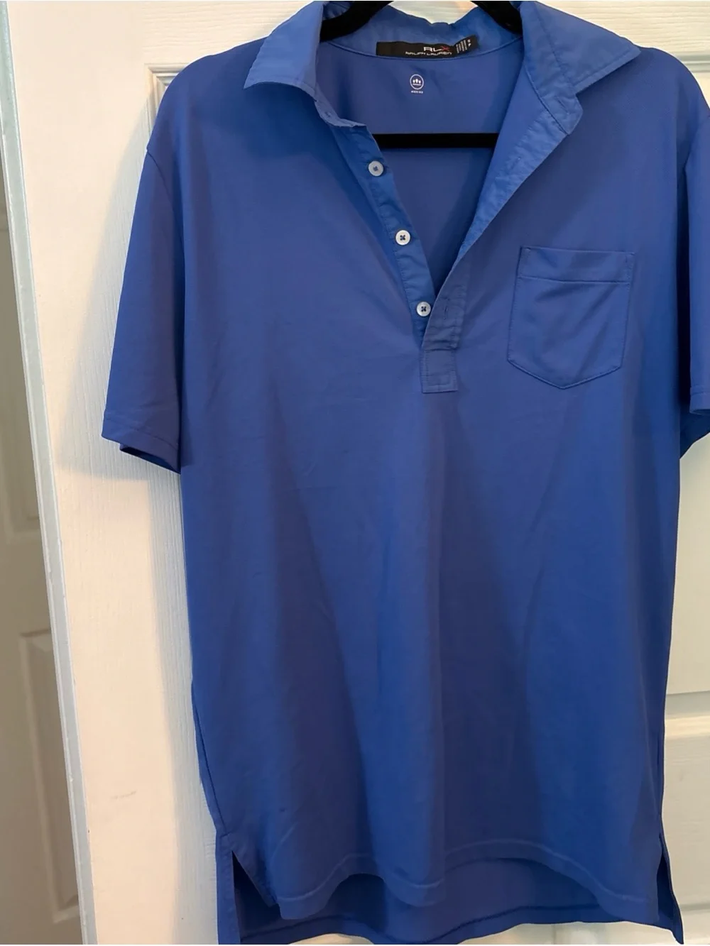 Ralph Lauren Royal Blue Short-Sleeve Polo with Chest Pocket